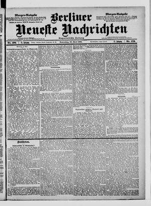 Berliner Neueste Nachrichten vom 18.04.1901