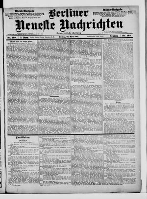 Berliner Neueste Nachrichten vom 23.04.1901