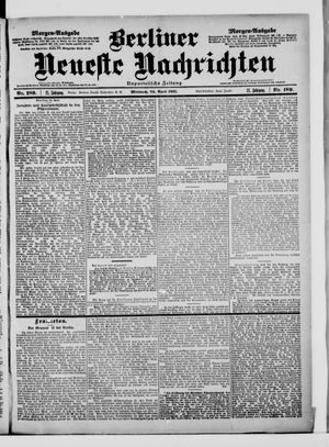 Berliner Neueste Nachrichten vom 24.04.1901