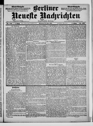 Berliner Neueste Nachrichten vom 24.04.1901