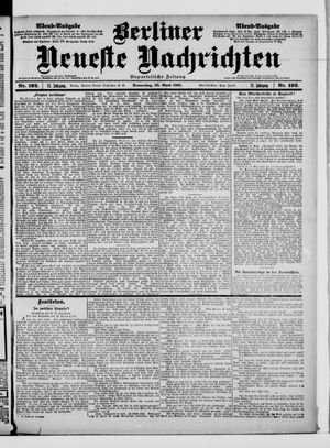 Berliner Neueste Nachrichten vom 25.04.1901