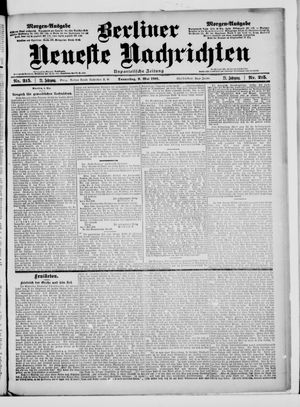 Berliner Neueste Nachrichten vom 09.05.1901