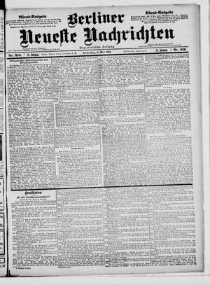 Berliner Neueste Nachrichten vom 09.05.1901