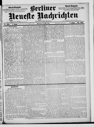 Berliner Neueste Nachrichten vom 15.05.1901