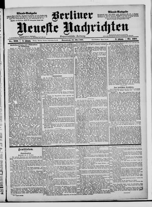 Berliner Neueste Nachrichten vom 18.05.1901