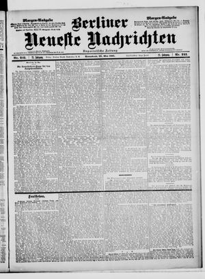 Berliner Neueste Nachrichten vom 25.05.1901