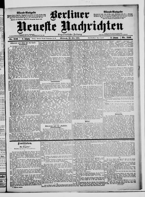 Berliner Neueste Nachrichten vom 29.05.1901