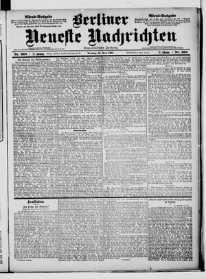 Berliner Neueste Nachrichten vom 11.06.1901