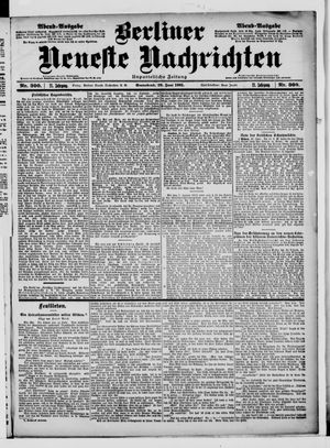 Berliner Neueste Nachrichten vom 29.06.1901