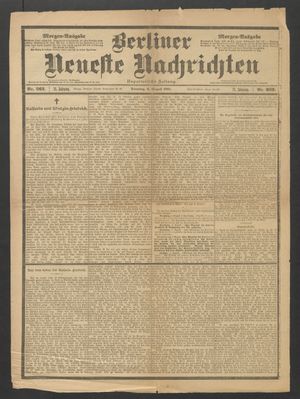 Berliner Neueste Nachrichten vom 06.08.1901