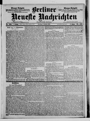 Berliner Neueste Nachrichten vom 01.10.1901