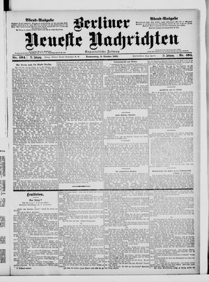 Berliner Neueste Nachrichten vom 03.10.1901
