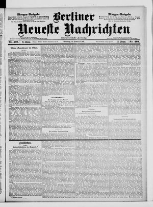 Berliner Neueste Nachrichten vom 06.10.1901