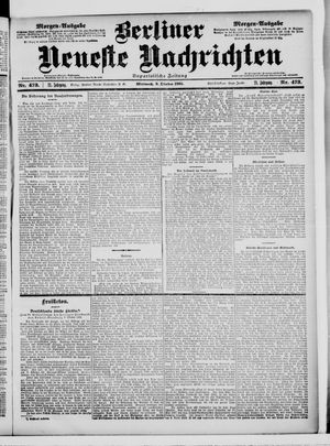 Berliner Neueste Nachrichten vom 09.10.1901
