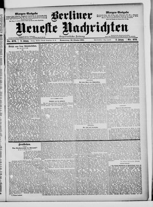 Berliner Neueste Nachrichten on Oct 10, 1901