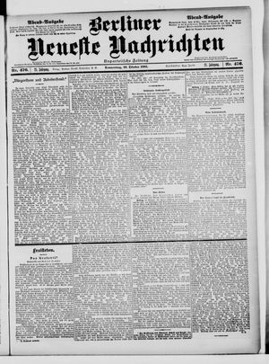 Berliner Neueste Nachrichten on Oct 10, 1901