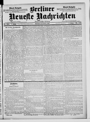 Berliner Neueste Nachrichten vom 12.10.1901