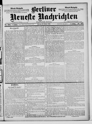 Berliner Neueste Nachrichten vom 21.10.1901