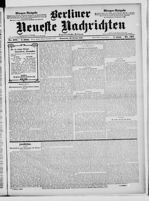 Berliner Neueste Nachrichten vom 26.10.1901