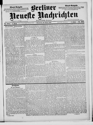 Berliner Neueste Nachrichten vom 26.10.1901