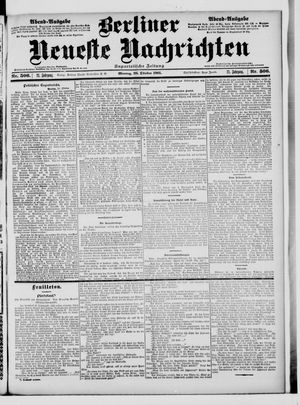 Berliner Neueste Nachrichten vom 28.10.1901