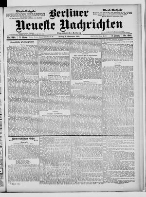 Berliner Neueste Nachrichten vom 01.11.1901