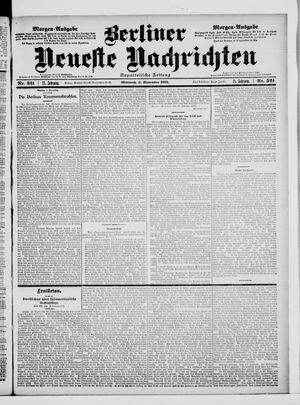 Berliner Neueste Nachrichten vom 06.11.1901