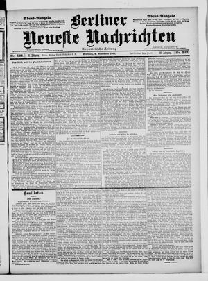 Berliner Neueste Nachrichten vom 06.11.1901