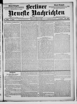 Berliner Neueste Nachrichten vom 11.11.1901