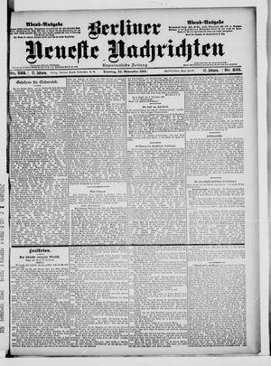 Berliner Neueste Nachrichten vom 12.11.1901