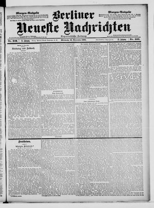 Berliner Neueste Nachrichten vom 13.11.1901