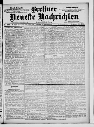 Berliner Neueste Nachrichten vom 13.11.1901