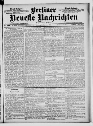 Berliner Neueste Nachrichten vom 19.11.1901