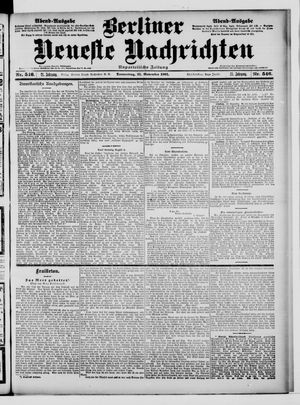 Berliner Neueste Nachrichten vom 21.11.1901