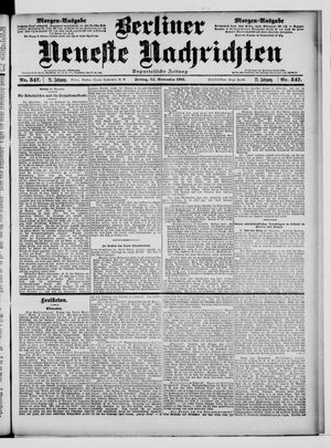 Berliner Neueste Nachrichten vom 22.11.1901