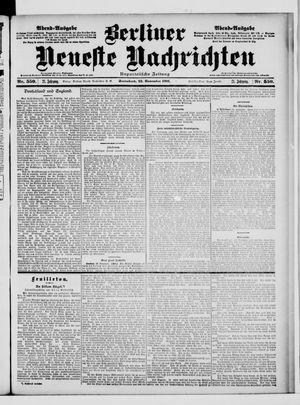 Berliner Neueste Nachrichten vom 23.11.1901