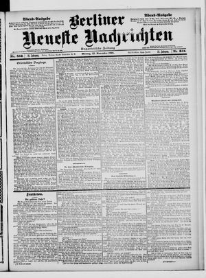 Berliner Neueste Nachrichten vom 25.11.1901