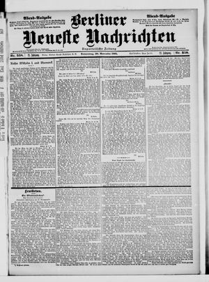 Berliner Neueste Nachrichten vom 28.11.1901