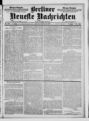 Berliner Neueste Nachrichten vom 30.11.1901