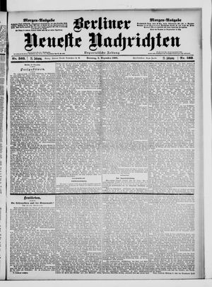 Berliner Neueste Nachrichten vom 01.12.1901