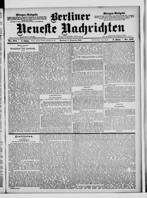 Berliner Neueste Nachrichten vom 08.12.1901