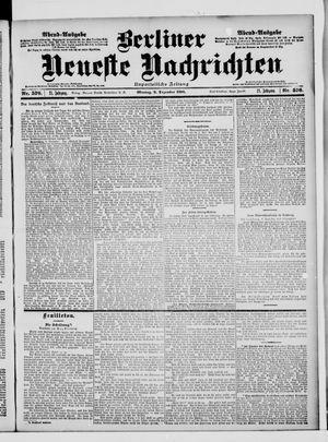 Berliner Neueste Nachrichten vom 09.12.1901