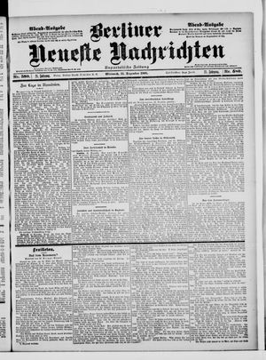 Berliner Neueste Nachrichten vom 11.12.1901