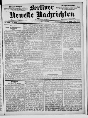 Berliner Neueste Nachrichten vom 19.12.1901