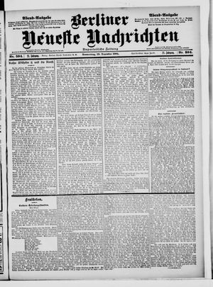 Berliner Neueste Nachrichten vom 19.12.1901