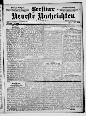 Berliner Neueste Nachrichten vom 22.12.1901