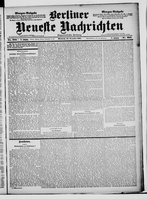 Berliner Neueste Nachrichten vom 25.12.1901