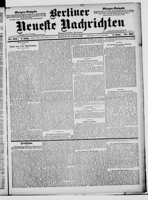 Berliner Neueste Nachrichten vom 28.12.1901