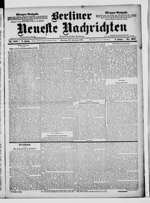 Berliner Neueste Nachrichten vom 29.12.1901