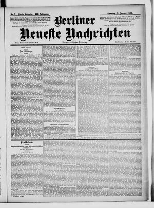 Berliner Neueste Nachrichten vom 05.01.1902